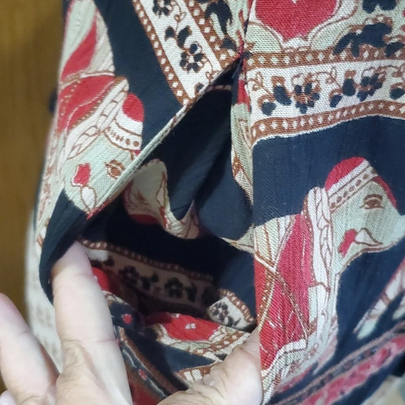 Band of gypsies high side cut lightweight elephant pattern dress - Picture 7 of 8